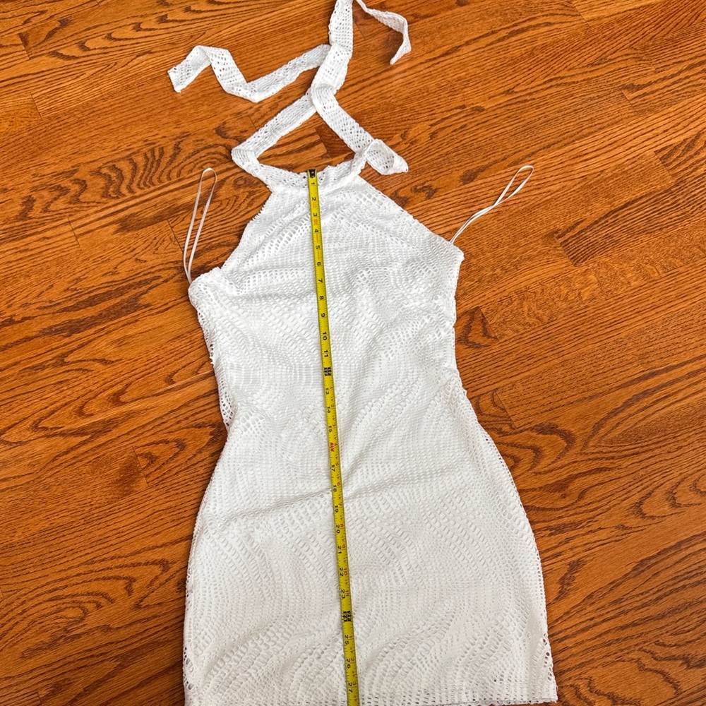 Chic White Backless Halter Dress